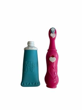 Baby Alive Pink Spinning Toothbrush & Teal Toothpaste Set